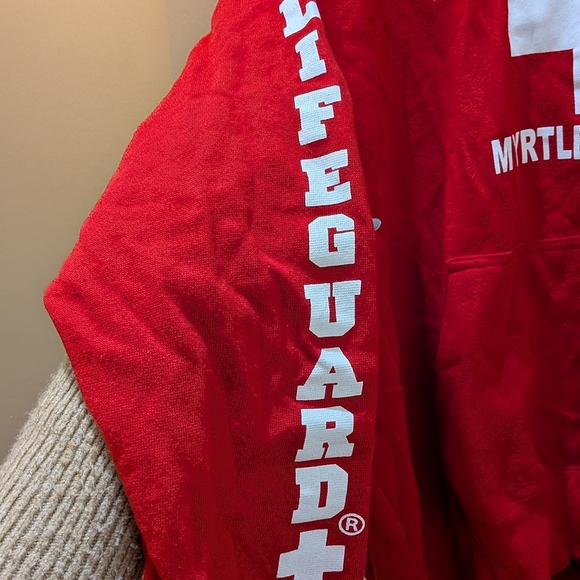 Red Lifeguard Men's Pullover - Picture 6 of 10
